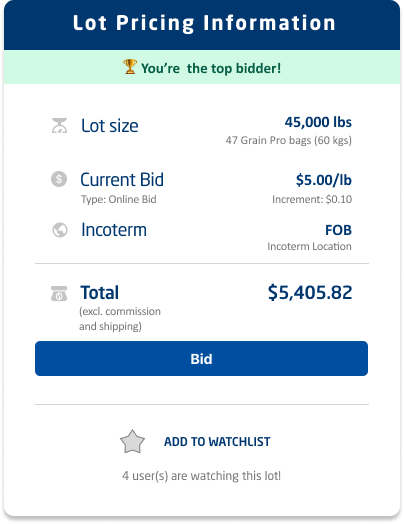 Bidding on a live auction